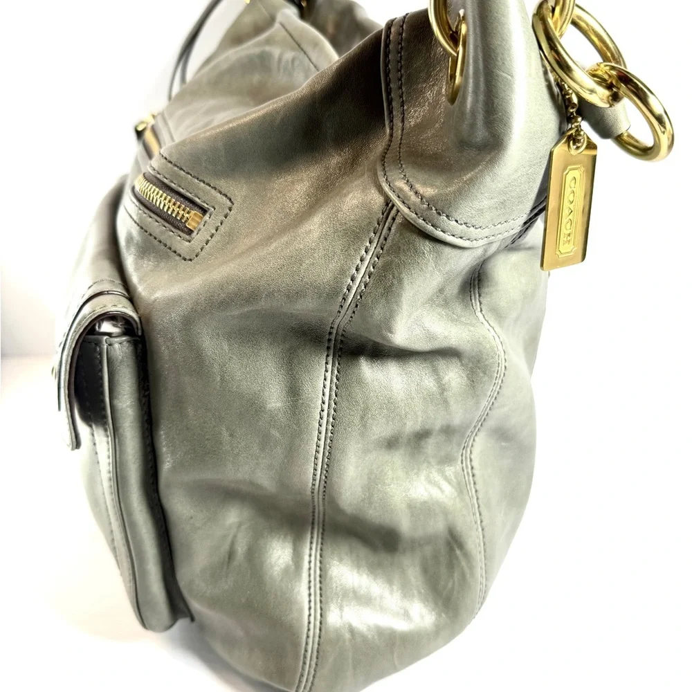 Coach | Vintage 2000s Y2K Large Grey Hobo Genuine Leather